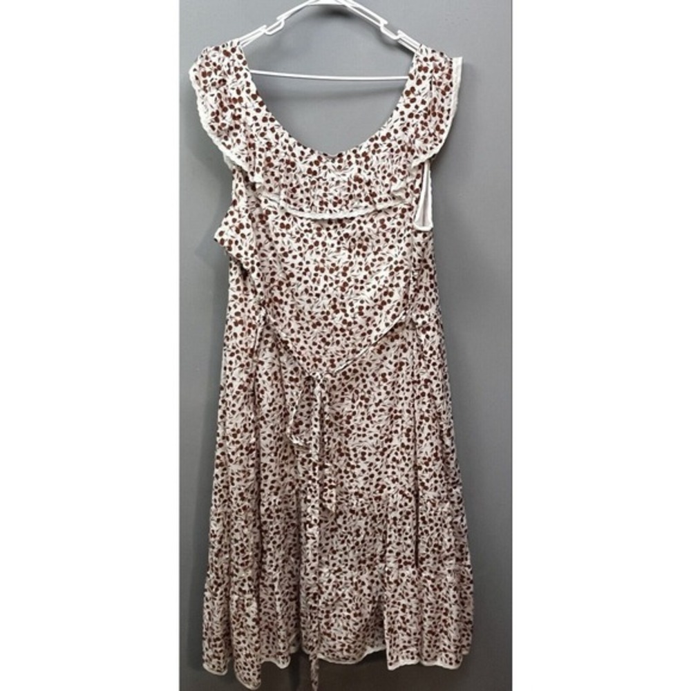 Rixo x Target Floral Dress Womens Plus 4X Print Pattern Ruffle Tiered Midi NEW - Picture 2 of 12